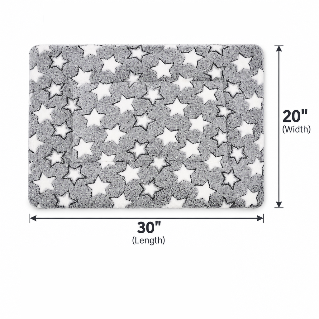 Gray White Star Warm Thick Pad
