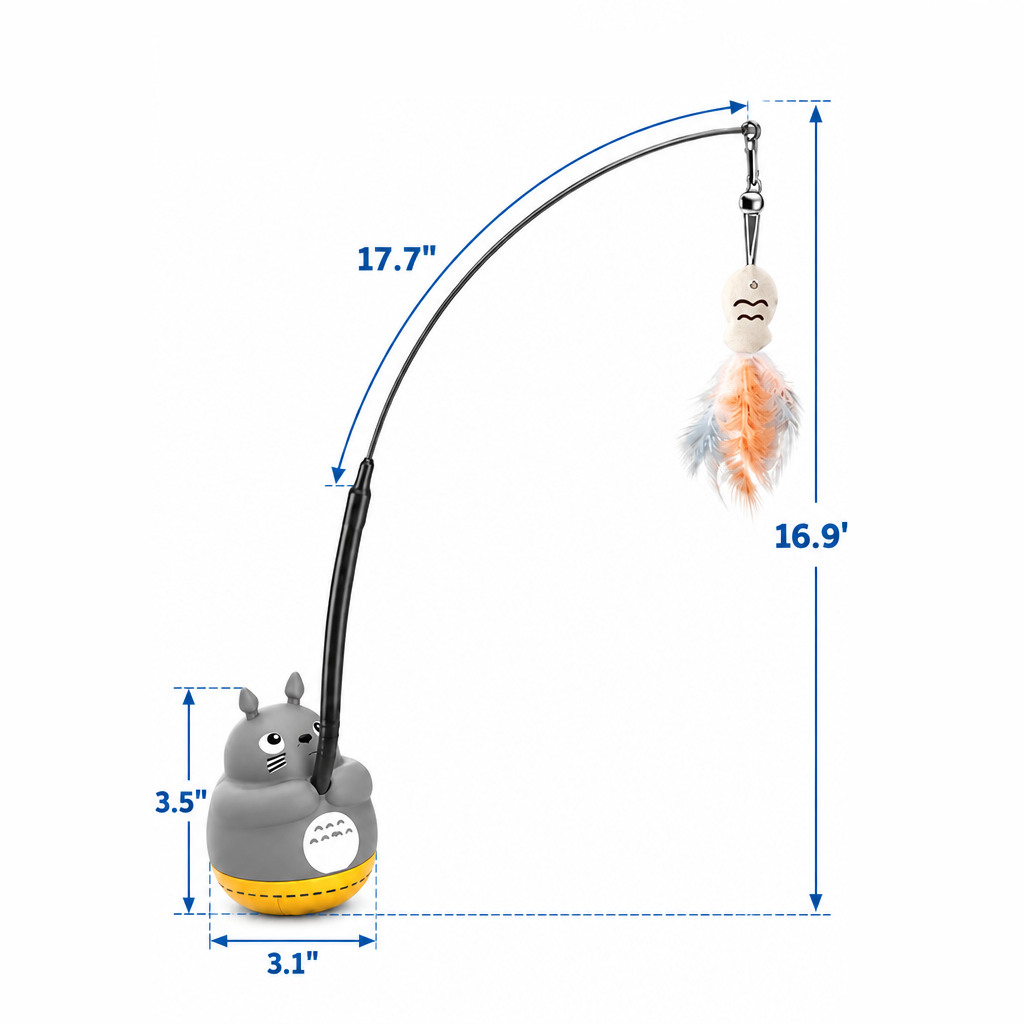 Interactive Feather Cat Toy Wand