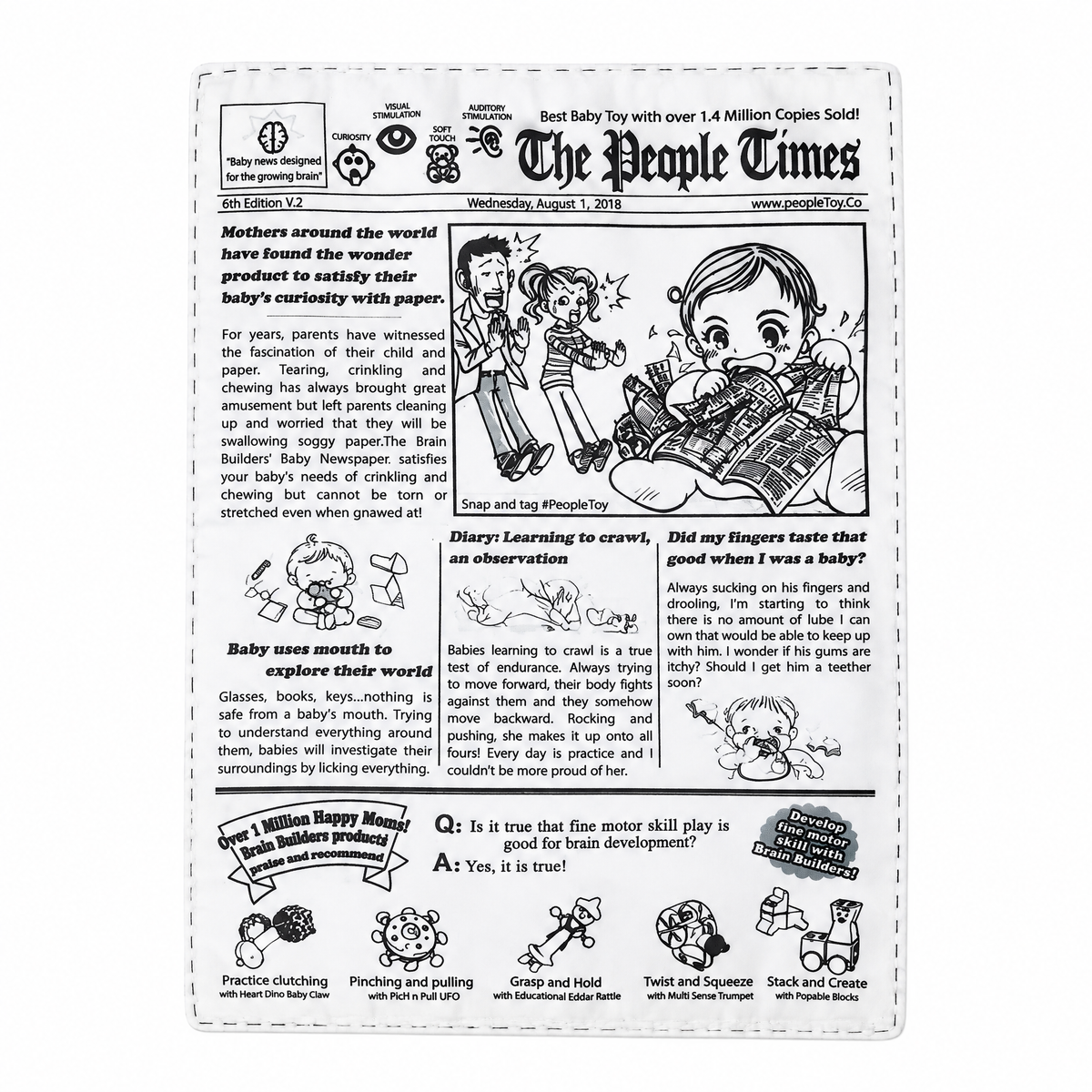 Newspaper-Style Pet Chew Toy
