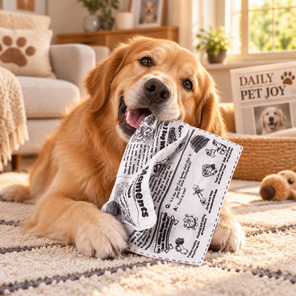 Newspaper-Style Pet Chew Toy