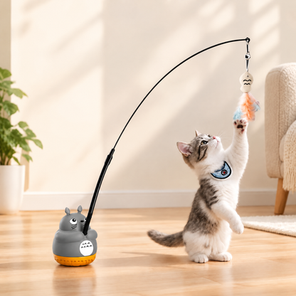 Interactive Feather Cat Toy Wand