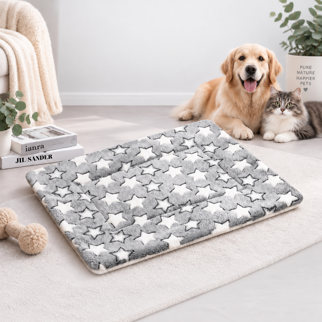 Gray White Star Warm Thick Pad