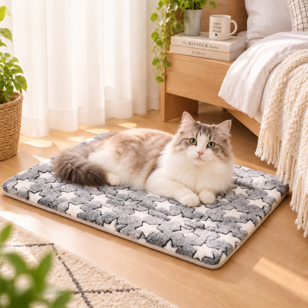Gray White Star Warm Thick Pad