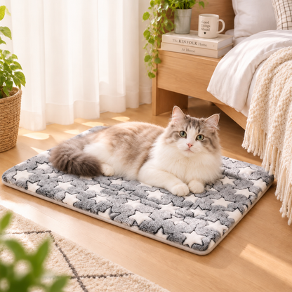 Gray White Star Warm Thick Pad